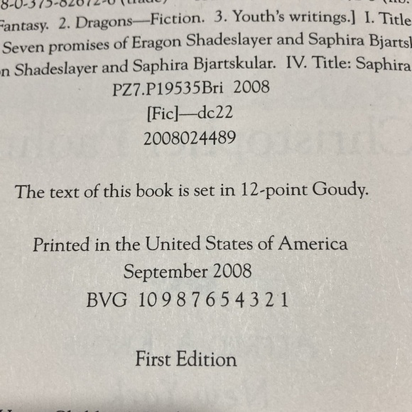 Hardcover Brisinger by Christopher Paolini - Picture 11 of 12